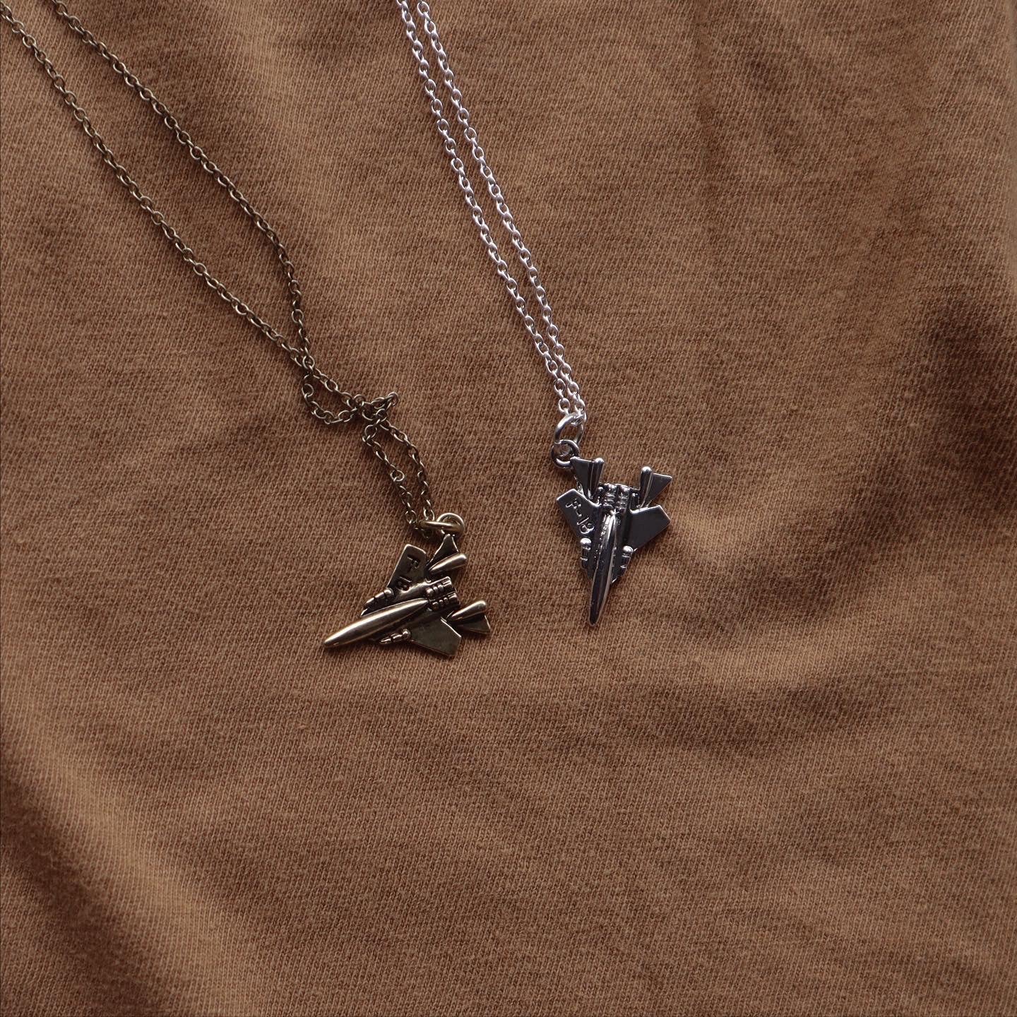 Jet Airplane Pendant Necklace