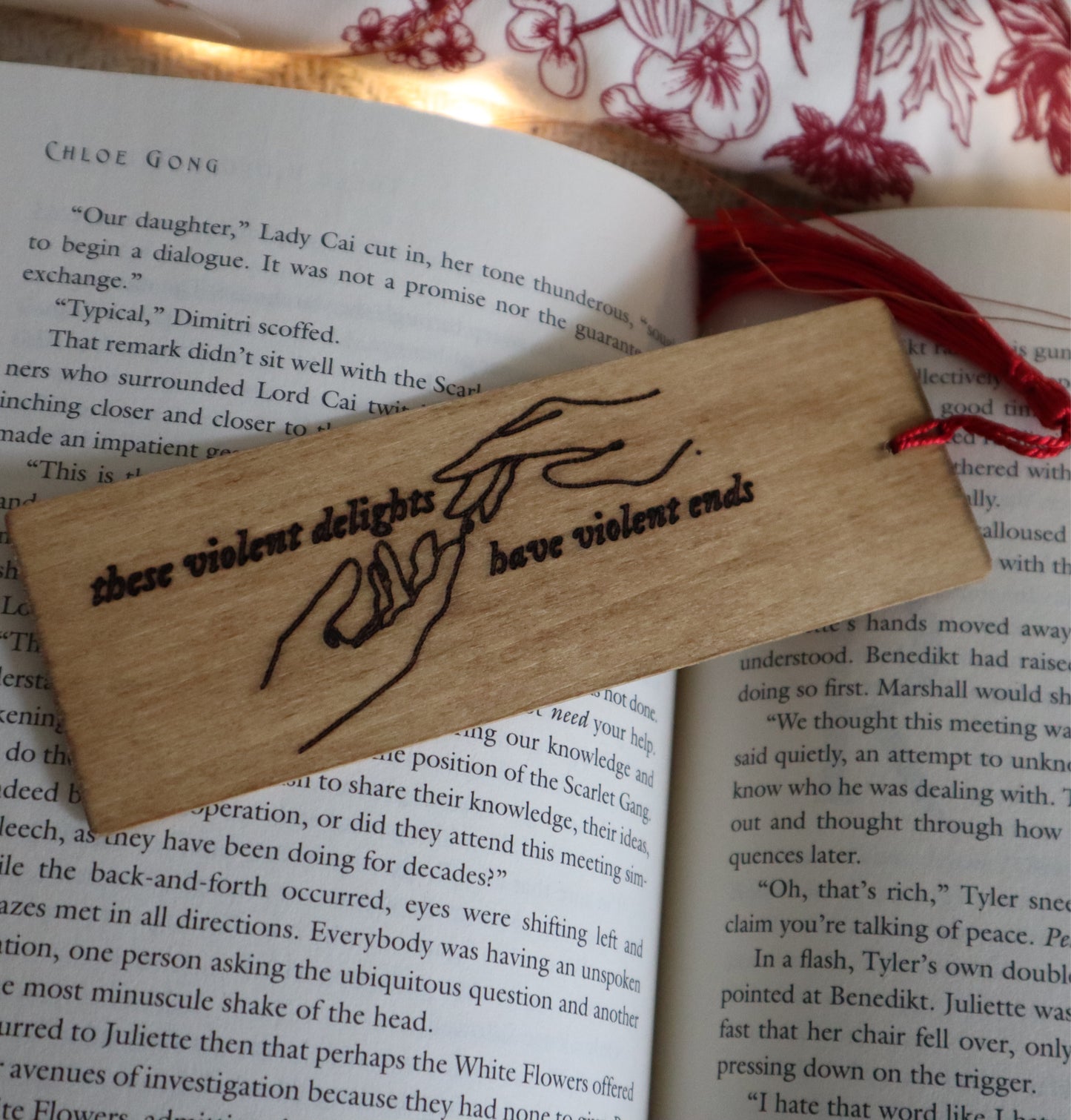 These Violent Delights Wooden Bookmark