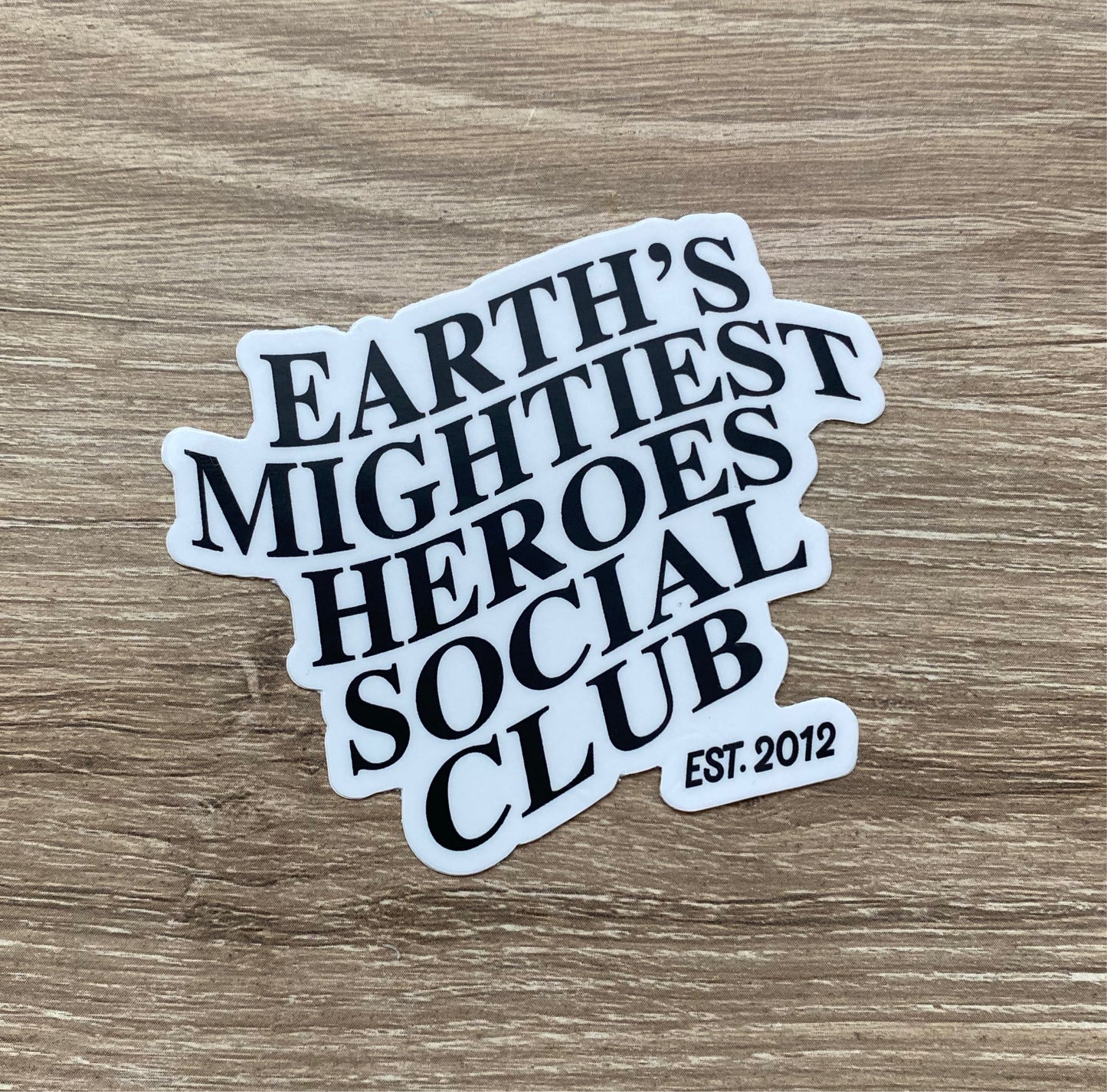 Mightiest Heroes Social Club Sticker