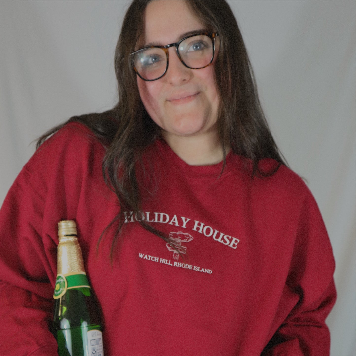 Holiday House Embroidered Crewneck