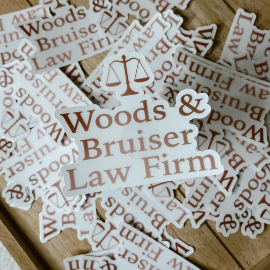 Woods & Bruiser Law Firm Sticker